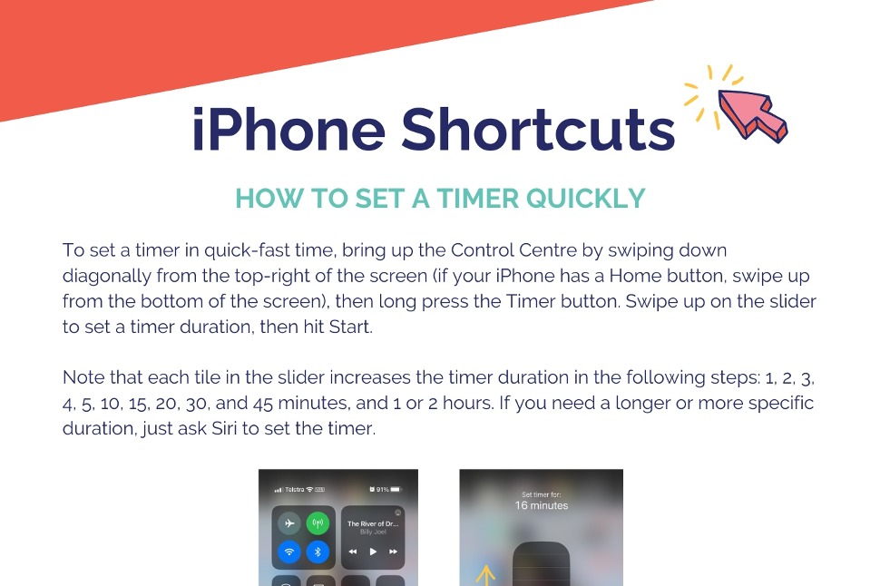 iPhone Shortcuts - Set a Timer