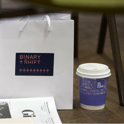Binary Shift show bag and coffee